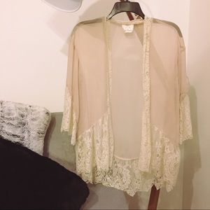 Pins and Needles lace shawl/kimono